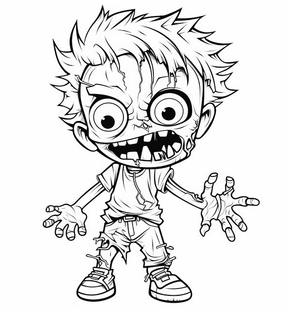 dziecko zombie kolorowanka